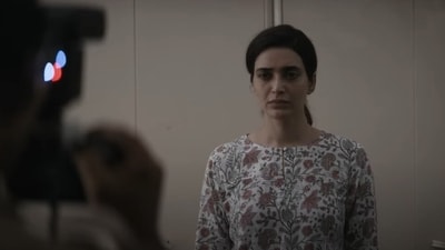 Karishma Tanna in a still from the Netflix series Scoop. Karishma Tanna in a still from the Netflix series Scoop.
