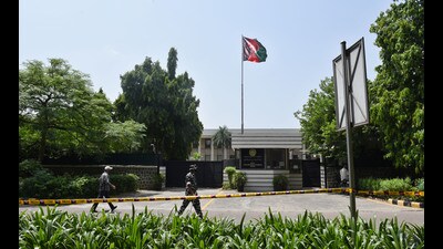 Since the fall of the Ashraf Ghani government in 2021, the Afghan embassy has been run by a dwindling group of diplomats led by Farid Mamundzay, who was appointed ambassador in September 2020. (Ajay Aggarwal /HT PHOTO) Since the fall of the Ashraf Ghani government in 2021, the Afghan embassy has been run by a dwindling group of diplomats led by Farid Mamundzay, who was appointed ambassador in September 2020. (Ajay Aggarwal /HT PHOTO)