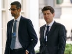 Alphabet CEO Sundar Pichai, left, and OpenAI CEO Sam Altman arrive to the White House for a meeting with Vice President Kamala Harris on artificial intelligence, Alphabet CEO Sundar Pichai, left, and OpenAI CEO Sam Altman arrive to the White House for a meeting with Vice President Kamala Harris on artificial intelligence,