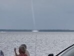 Large waterspout spotted over Lake Moultrie in South Carolina. Large waterspout spotted over Lake Moultrie in South Carolina.