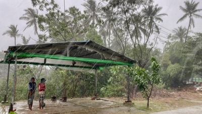 Cyclone Mocha made landfall at Sittwe township in Myanmar. (AP) Cyclone Mocha made landfall at Sittwe township in Myanmar. (AP)