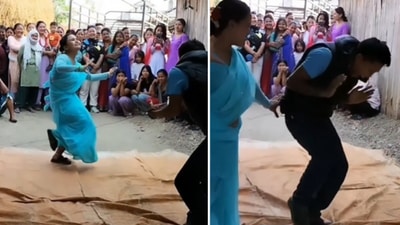 The video shows the duo from Nepal who danced to Bole Chudiyan. (Instagram/@artistic_nepal_) The video shows the duo from Nepal who danced to Bole Chudiyan. (Instagram/@artistic_nepal_)