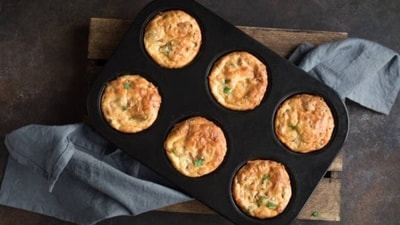 Egg muffins: Whisk eggs with diced vegetables, cheese, and herbs. Pour into greased muffin tins and bake until set. These make-ahead egg muffins can be refrigerated and reheated for a quick and portable breakfast. (Pexels) Egg muffins: Whisk eggs with diced vegetables, cheese, and herbs. Pour into greased muffin tins and bake until set. These make-ahead egg muffins can be refrigerated and reheated for a quick and portable breakfast. (Pexels)