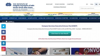ICSI CSEET result 2023 declared on icsi.edu ICSI CSEET result 2023 declared on icsi.edu