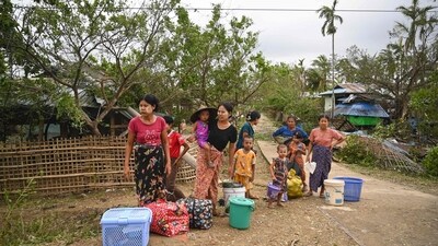 In Mizoram, at least 236 houses and eight refugee camps have been damaged.&nbsp;&nbsp; (AFP)