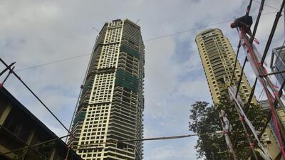 Mumbai, India - July 25, 2022: Palasi Royal building under construction at Worli, in Mumbai, India, on Monday, July 25, 2022. (Photo by Anshuman Poyrekar/ Hindustan Times) (Anshuman Poyrekar/HT PHOTO) Mumbai, India - July 25, 2022: Palasi Royal building under construction at Worli, in Mumbai, India, on Monday, July 25, 2022. (Photo by Anshuman Poyrekar/ Hindustan Times) (Anshuman Poyrekar/HT PHOTO)