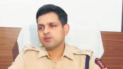 Mumbai, India - March 22, 2022: Deputy Commissioner of Police (DCP) Saurabh Tripathi suspended by Maharashtra home department after being booked in the Angadia extortion case, in Mumbai, India, on Tuesday, March 22, 2022. (HT Photo) (Hindustan Times) Mumbai, India - March 22, 2022: Deputy Commissioner of Police (DCP) Saurabh Tripathi suspended by Maharashtra home department after being booked in the Angadia extortion case, in Mumbai, India, on Tuesday, March 22, 2022. (HT Photo) (Hindustan Times)