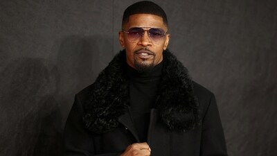 Jamie Foxx attends the premiere of the film "Creed III" in London, Britain. (REUTERS)
