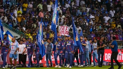 IPL 2023 play-offs scenario: RCB celebrate Lucknow's win (PTI) IPL 2023 play-offs scenario: RCB celebrate Lucknow's win (PTI)