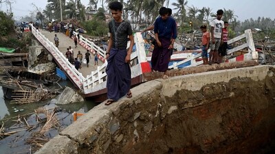 Over five lakh people were evacuated in Myanmar and Bangladesh after the storm made landfall on May 14.&nbsp;&nbsp; (AFP)