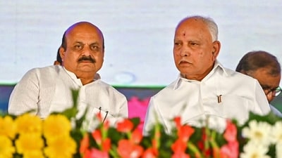 BJP leaders and former Karnataka chief ministers Basavaraj Bommai and BS Yediyurappa. (ANI / File) BJP leaders and former Karnataka chief ministers Basavaraj Bommai and BS Yediyurappa. (ANI / File)