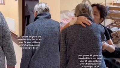 88-year-old woman visits her daughter, who is fighting cancer. (Instagram/@goodnewscorrespondent) 88-year-old woman visits her daughter, who is fighting cancer. (Instagram/@goodnewscorrespondent)
