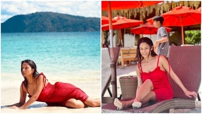 -Shehnaaz Gill is living it up in Phuket. The actor recently took off to Phuket for her beach vacation and since then her Instagram profile has been replete with pictures and videos of her ventures by the sea. From posing on the sun and soaking in the sun to embracing the child at heart on the swings, Shehnaaz is acing travel goals. The actor shared a fresh set of pictures of herself from the Coral Island in Phuket and we are drooling. (Instagram/@shehnaazgill) -Shehnaaz Gill is living it up in Phuket. The actor recently took off to Phuket for her beach vacation and since then her Instagram profile has been replete with pictures and videos of her ventures by the sea. From posing on the sun and soaking in the sun to embracing the child at heart on the swings, Shehnaaz is acing travel goals. The actor shared a fresh set of pictures of herself from the Coral Island in Phuket and we are drooling. (Instagram/@shehnaazgill)