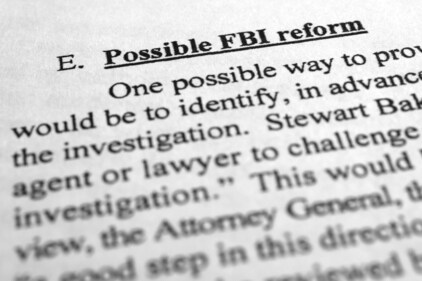 The final report by special prosecutor John Durham is photographed Monday, May 15, 2023. Durham ended his four-year investigation into possible FBI misconduct in its probe of ties between Russia and Donald Trump's 2016 presidential campaign. (AP) The final report by special prosecutor John Durham is photographed Monday, May 15, 2023. Durham ended his four-year investigation into possible FBI misconduct in its probe of ties between Russia and Donald Trump's 2016 presidential campaign. (AP)