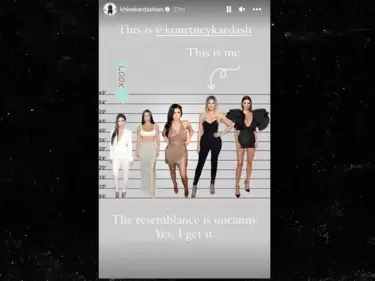 Khloe's post on how to distinguish her and Kourtney apart. Khloe's post on how to distinguish her and Kourtney apart.