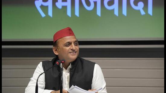 Akhilesh Yadav claimed that fake Aadhaar cards were used for casting votes in the UP urban local body (ULB) elections. (File Photo)
