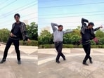Baba Jackson shaking a leg with Mumbai’s dancing cop. Baba Jackson shaking a leg with Mumbai’s dancing cop.