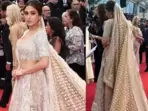 Sara Ali Khan appeared on the Cannes red carpet for the first time ever. Sara Ali Khan appeared on the Cannes red carpet for the first time ever.