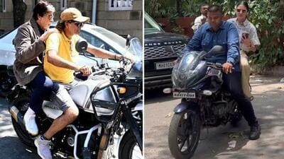 Helmetless Bachchan, Anushka: Bike owners slapped with fines Helmetless Bachchan, Anushka: Bike owners slapped with fines