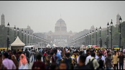 At Kartavya Path in New Delhi on Wednesday. (Sanchit Khanna/HT Photo) At Kartavya Path in New Delhi on Wednesday. (Sanchit Khanna/HT Photo)