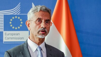 India's Minister for External Affairs S. Jaishankar addresses the media during a press conference on the EU-India Trade and Technology Council at EU headquarters in Brussels, Belgium, Tuesday. (AP) India's Minister for External Affairs S. Jaishankar addresses the media during a press conference on the EU-India Trade and Technology Council at EU headquarters in Brussels, Belgium, Tuesday. (AP)