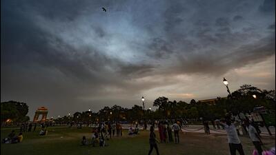 Clouds over India Gate in New Delhi on Wednesday. (Sanchit KHanna/HT Photo) Clouds over India Gate in New Delhi on Wednesday. (Sanchit KHanna/HT Photo)