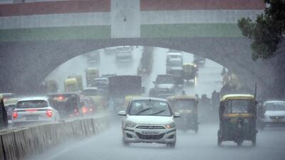 Commuters out in the rain near Minto Road Bridge in New Delhi on July 3, 2022. (Raj K Raj/HT Archive) Commuters out in the rain near Minto Road Bridge in New Delhi on July 3, 2022. (Raj K Raj/HT Archive)