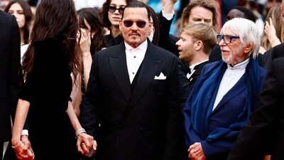 For the occasion, the actor donned a formal look in a black and white Dior tuxedo.&nbsp; (REUTERS)