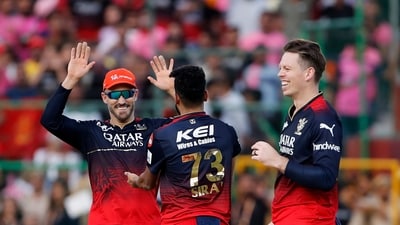 After playing six of their first eight games at home, this will be RCB’s fifth consecutive away game and their final one of the season (AP) After playing six of their first eight games at home, this will be RCB’s fifth consecutive away game and their final one of the season (AP)