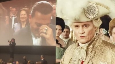 Johnny Depp cries during standing ovation at Jeanne du Barry premiere at Cannes 2023. Johnny Depp cries during standing ovation at Jeanne du Barry premiere at Cannes 2023.
