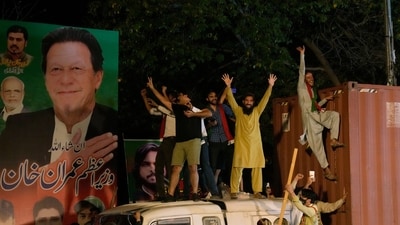 The cricketing-hero-turned-politician has obviously learnt little from his Pakistan Muslim League (Nawaz) bête noire. (AP) The cricketing-hero-turned-politician has obviously learnt little from his Pakistan Muslim League (Nawaz) bête noire. (AP)