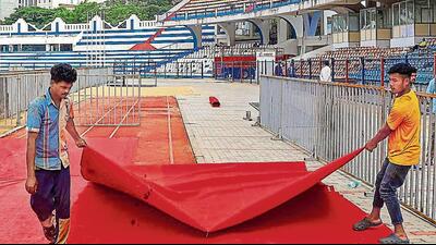 Preparations for the Karnataka CM swearing-in ceremony in Bengaluru halted on Wednesday. (PTI)