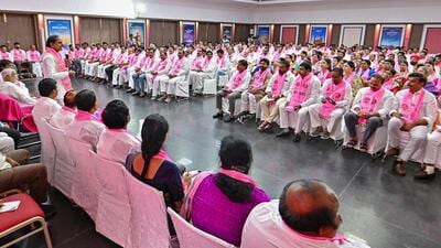 Telangana chief minister K Chandrasekhar Rao said the BRS would win not less than 95-105 seats in the 119-member state assembly. (PTI)