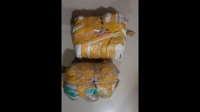 The total weight of the contraband is 15.5kg. (HT Photo) The total weight of the contraband is 15.5kg. (HT Photo)