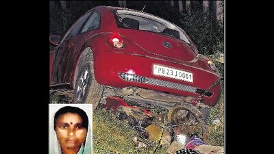 The victims were present on the roadside when the car hit them, killing Rajwanti, 52 (inset). (Keshav Singh/HT) The victims were present on the roadside when the car hit them, killing Rajwanti, 52 (inset). (Keshav Singh/HT)