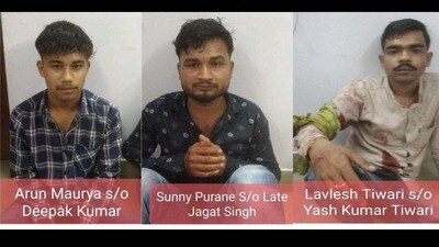 Trio accused of killing mafia duo Atiq Ahmed and Ashraf. (HT File) Trio accused of killing mafia duo Atiq Ahmed and Ashraf. (HT File)