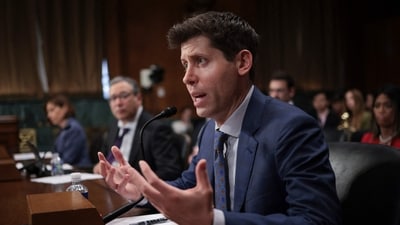 Samuel Altman, CEO of OpenAI, testifies before the Senate Judiciary Subcommittee on Privacy, Technology, and the Law May 16, 2023 in Washington, DC. (Getty Images via AFP)