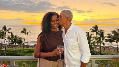 Former US President Barack Obama and his wife Michelle Obama. Former US President Barack Obama and his wife Michelle Obama.