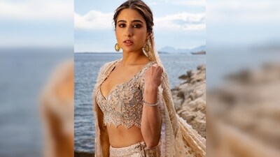 Sara Ali Khan's Cannes debut outfit has been designed by the ace Indian designer duo Abu Jani and Sandeep Khosla. (Instagram/@saraalikhan95) Sara Ali Khan's Cannes debut outfit has been designed by the ace Indian designer duo Abu Jani and Sandeep Khosla. (Instagram/@saraalikhan95)