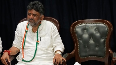 Congress Karnataka chief DK Shivakumar met Rahul Gandhi amid the ongoing suspense over the chief ministerial face. (AP file) Congress Karnataka chief DK Shivakumar met Rahul Gandhi amid the ongoing suspense over the chief ministerial face. (AP file)
