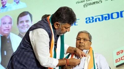 Siddaramaiah and DK Shivakumar were the main architects of the Congress victory in Karnataka. Siddaramaiah and DK Shivakumar were the main architects of the Congress victory in Karnataka.