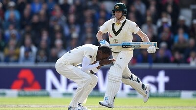 Steve Smith (R) and Jofra Archer during 2019 Ashes. (Getty) Steve Smith (R) and Jofra Archer during 2019 Ashes. (Getty)