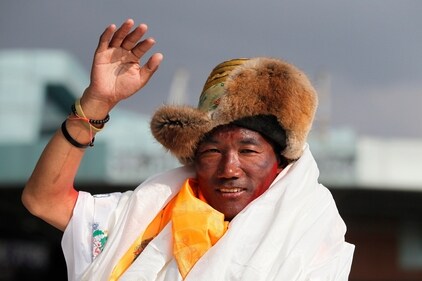 Kami Rita, one of the greatest mountain guides regained his title with the most climbs of Mount Everest after scaling the peak for the 27th time on Wednesday, just three days after a fellow Sherpa climber had equalled his previous record. (AP) Kami Rita, one of the greatest mountain guides regained his title with the most climbs of Mount Everest after scaling the peak for the 27th time on Wednesday, just three days after a fellow Sherpa climber had equalled his previous record. (AP)