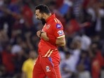 Rishi Dhawan celebrates a wicket for PBKS. Rishi Dhawan celebrates a wicket for PBKS.