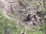 Members of the 225th Kharkiv Battalion are seen during an operation in the location given as near Bakhmut, Ukraine.