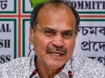 West Bengal Pradesh Congress President Adhir Ranjan Chowdhury addresses a press conference, at the party office in Kolkata, Thursday, May 18, 2023. West Bengal Pradesh Congress President Adhir Ranjan Chowdhury addresses a press conference, at the party office in Kolkata, Thursday, May 18, 2023.