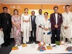 Khushbu Sundar, Sara Ali Khan, Guneet Monga, Madhur Bhandarkar and Vijay Varma join Minister of State for Information and Broadcasting L Murugan at the inauguration of India pavilion at Cannes Film Festival. Khushbu Sundar, Sara Ali Khan, Guneet Monga, Madhur Bhandarkar and Vijay Varma join Minister of State for Information and Broadcasting L Murugan at the inauguration of India pavilion at Cannes Film Festival.