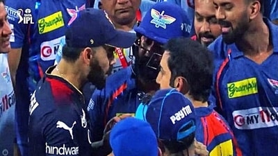 Royal Challengers Bangalore's Virat Kohli in an apparent spat with LSG's Gautam Gambhir (IPL) Royal Challengers Bangalore's Virat Kohli in an apparent spat with LSG's Gautam Gambhir (IPL)