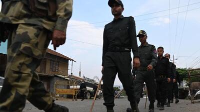 Central security forces patrol the streets of Churachandpur in Manipur after violence broke out in Manipur in early May. (AFP File Photo) Central security forces patrol the streets of Churachandpur in Manipur after violence broke out in Manipur in early May. (AFP File Photo)
