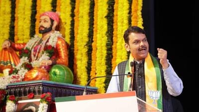 Deputy chief minister Devendra Fadnavis speaking during the event in Pune. (Rahul Raut/HT PHOTO) Deputy chief minister Devendra Fadnavis speaking during the event in Pune. (Rahul Raut/HT PHOTO)